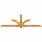 Ekena Millwork Redmond Rough Sawn Timber Gable Bracket, Western Red Cedar, 84"W x 24"H x 4"D x 4"F, 7/12 Pitch GBW084X24X0404RED00RWR - alternate 1